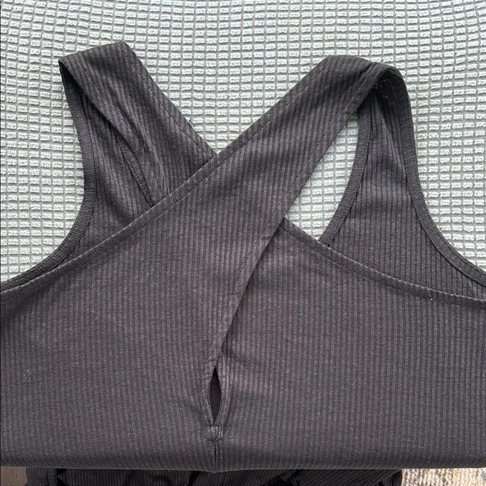 Charcoal Gray X back maxi dress - Picture 3 of 7